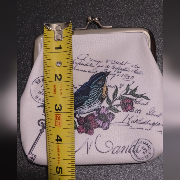 Bird Print Coin Purse - Picture 3 of 5
